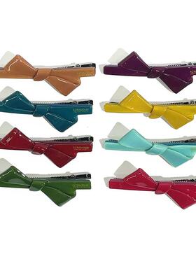 韩饰AZ饰品头饰雅素面炫彩蝴蝶结脑测鸭嘴夹女YZJ0589