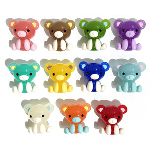 韩饰AZ饰品挂件雅致镶钻果冻炫彩可爱小熊摆件YSK0341