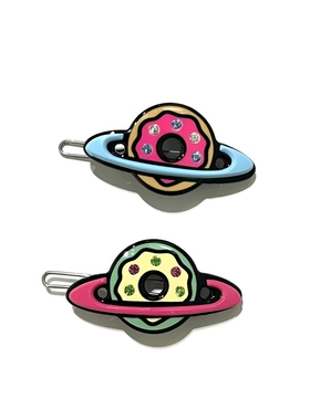 韩饰AZ饰品发饰镶钻可爱甜美卡通星球造型边女卡扣卡BQ1792