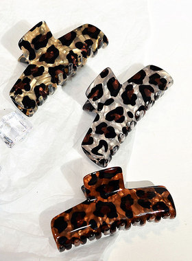 韩饰AZ饰品头饰盘发豹纹后脑勺大号抓卡发抓女ZQ0324