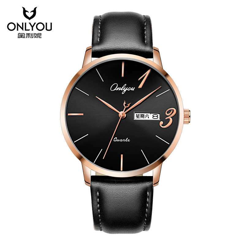 正品奥利妮情侣手表免费刻字1314情侣手表韩版潮流真皮带男女手表