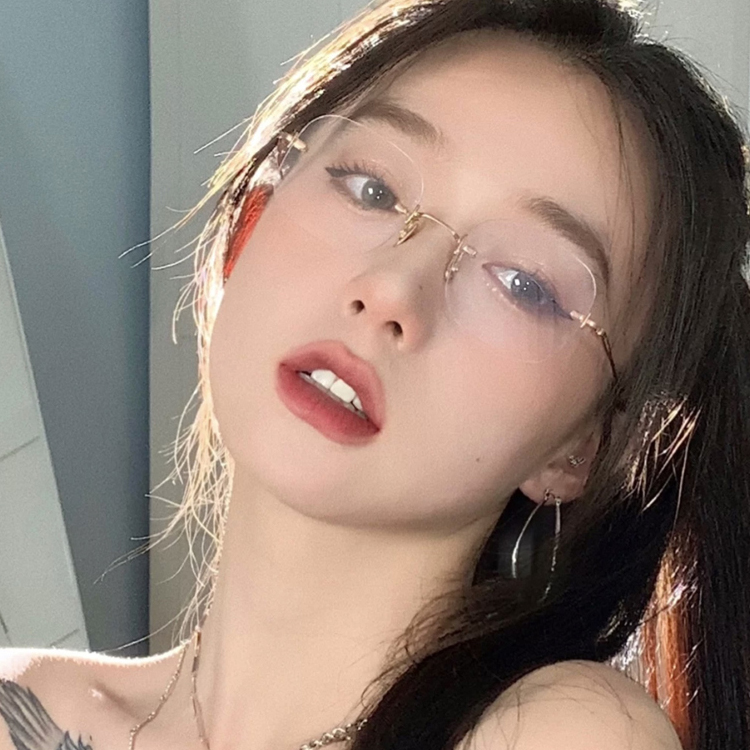 墨镜jennie同款金色防蓝光眼镜