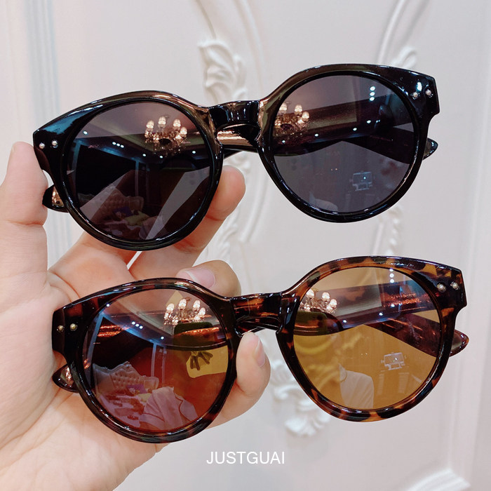 韩版超轻复古圆形潮男墨镜英伦港风大脸太阳眼镜近视有度数太阳镜