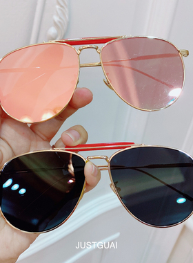 圆脸复古风太阳镜明星网红同款