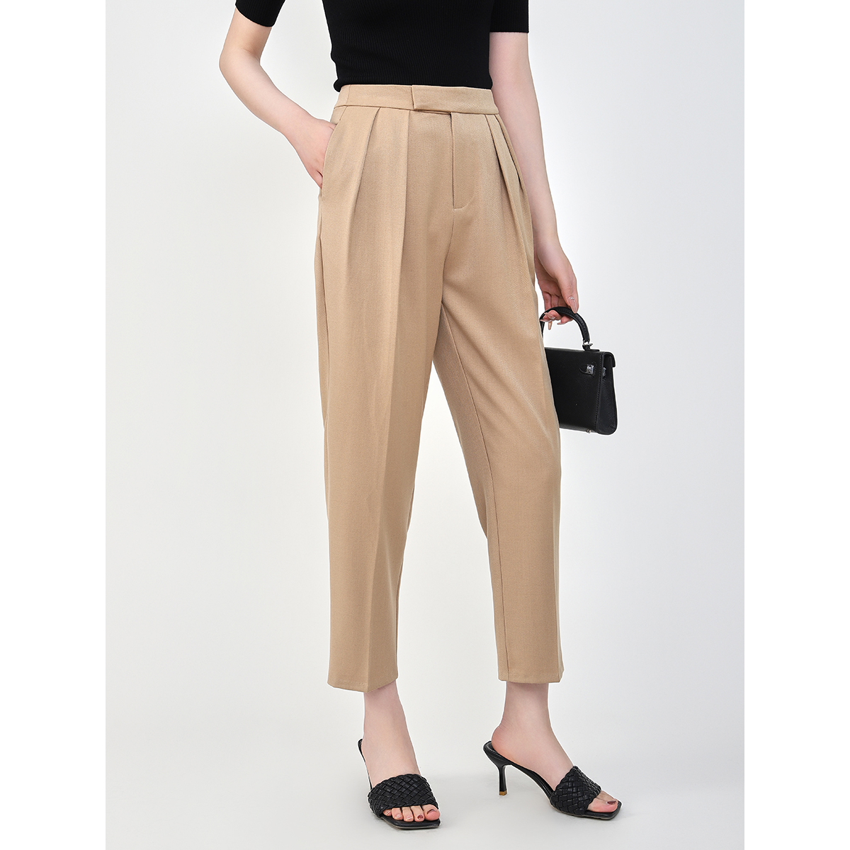 春季通勤抗皱垂感西装裤