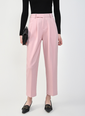 Mooelpom春季新款宽松直筒西装裤女款垂感阔腿裤休闲裤显瘦裤子女