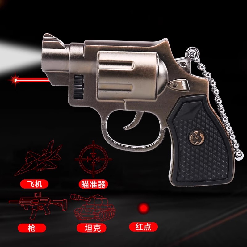 红色激光白光指星5图双灯手电筒