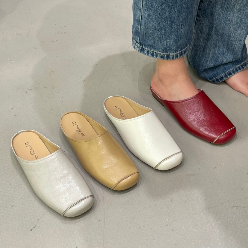 十三行女鞋实拍森系复古猪鼻子包头半拖鞋一脚蹬穆勒配裙子晚晚鞋,女鞋,包头拖,淘宝优惠券,粉丝福利购,淘宝优惠卷