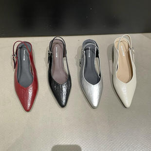 十三行女鞋实拍法式内增高尖头包头凉鞋春夏配裙子显瘦高跟鞋单鞋