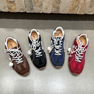 实拍德训鞋 百搭运动鞋 运动休闲鞋 拼色平底鞋 潮流阿甘鞋 十三行女鞋