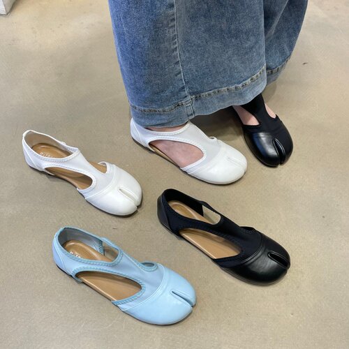 十三行女鞋实拍分趾芭蕾鞋女平底舒适高级感休闲舒适单鞋平底鞋女