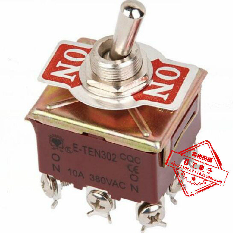 e-ten302 三刀双掷9脚2档 电源开关 钮子开关 摇臂摇头开关