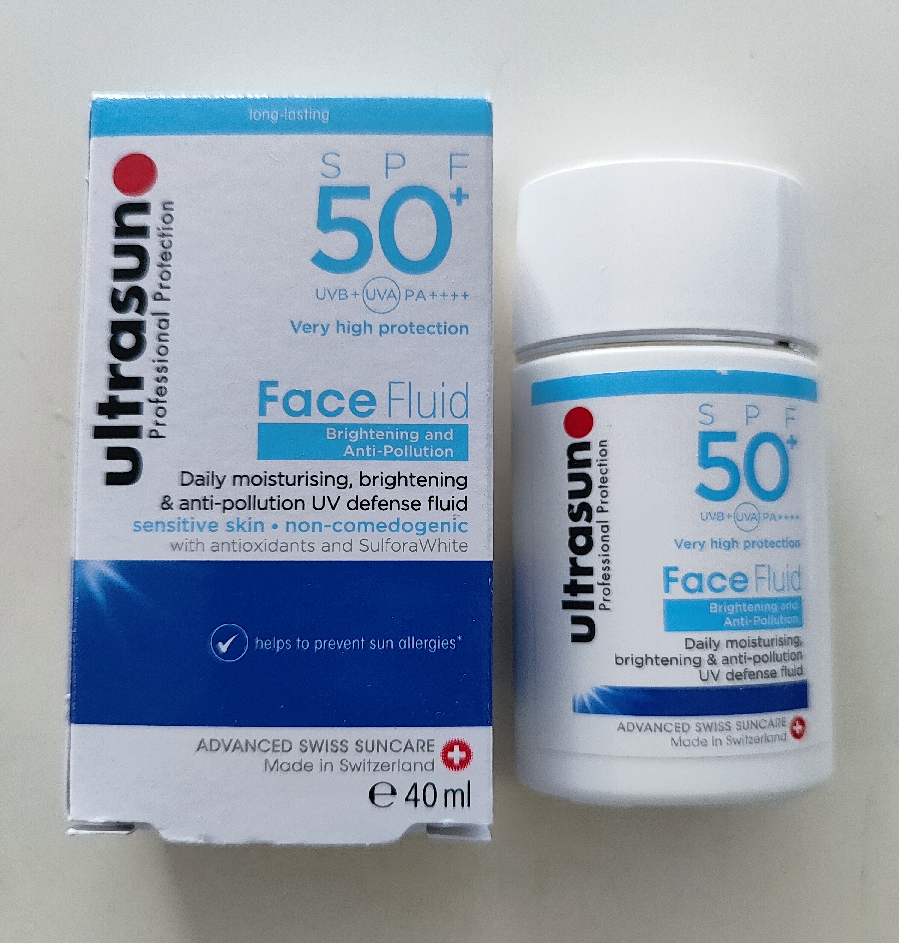 瑞士ultrasun 优佳小蓝盾隔离多效亮肤防晒霜spf50 40ml