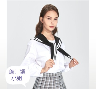 日系海军风学院风假领子装饰披肩领外搭娃娃领配裙子夏季百搭领女