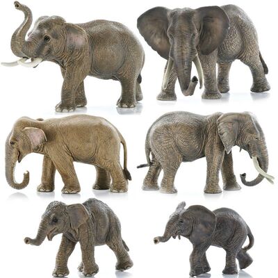 德国思乐Schleich 仿真静态动物模型大象亚洲象非洲象