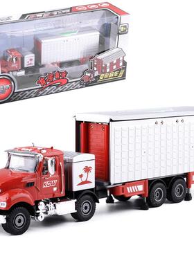【盒装】凯迪威1:50双层合金房车模型玩具 新品合金工程车 663002