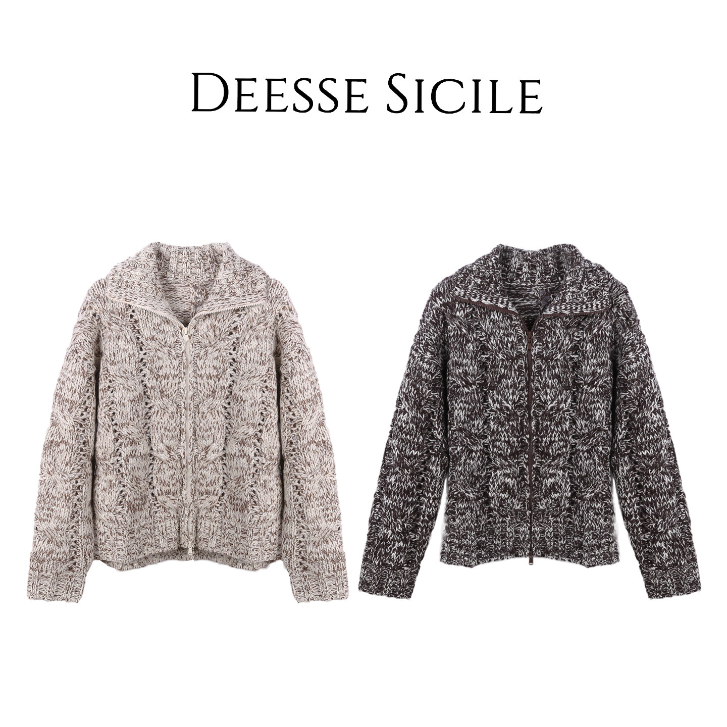 Deessesicile BC高奢亮片粗针绞花立领毛衣羊时髦翻领针织开衫女,女装/女士精品,毛针织衫,淘宝优惠券,粉丝福利购,淘宝优惠卷