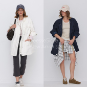 Deessesicile松弛都市全棉双口袋翻领工装 风衣 外套廓形通勤中长款