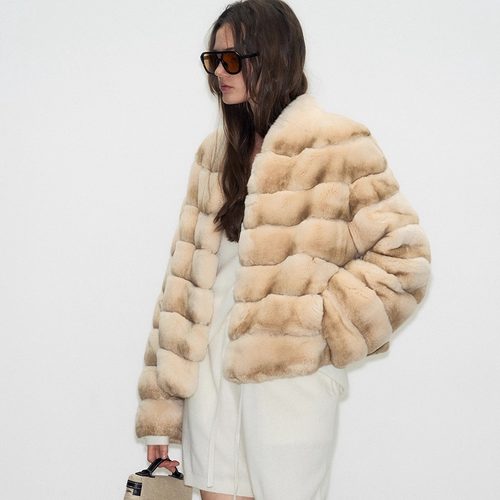 Deessesicile獭兔毛皮草外套