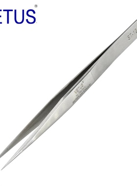 VETUS ST-12高精密镊子302不锈钢防磁防酸钟表维修工美甲燕窝挑
