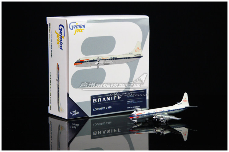 GeminiJets GJBNF2090 布兰尼夫国际航空 L-188A N9709C 1:400