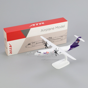 联邦快递 Fedex ATR72-600 N803FX 塑料拼装 28cm 1:100 飞机模型
