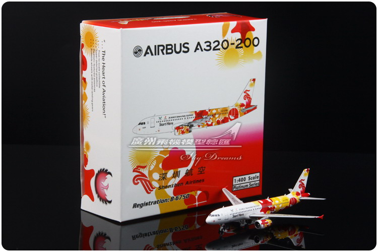 Phoenix 11342 深圳航空 空客 A320 B-6750 客机 大运号 1:400