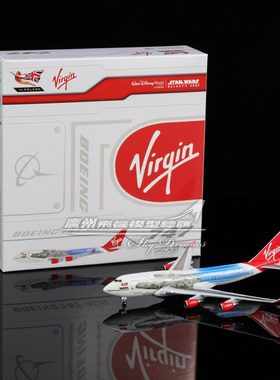 JCwings EW5744001 维珍航空 波音 B747-400 客机 G-VLIP 1:500