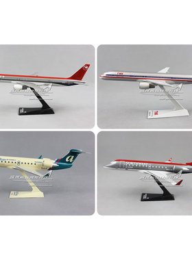 美国西北航空 NWA 波音 B757 TWA B717 CRJ200 塑料拼装飞机模型