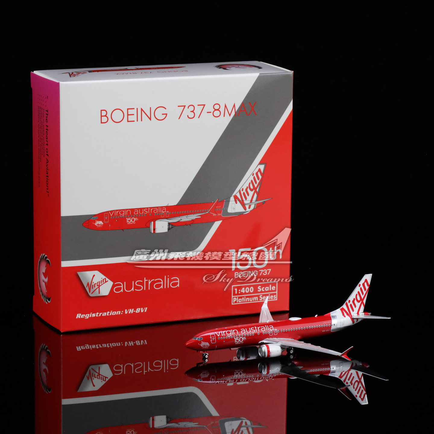 维珍澳洲航空B737-8max飞机模型
