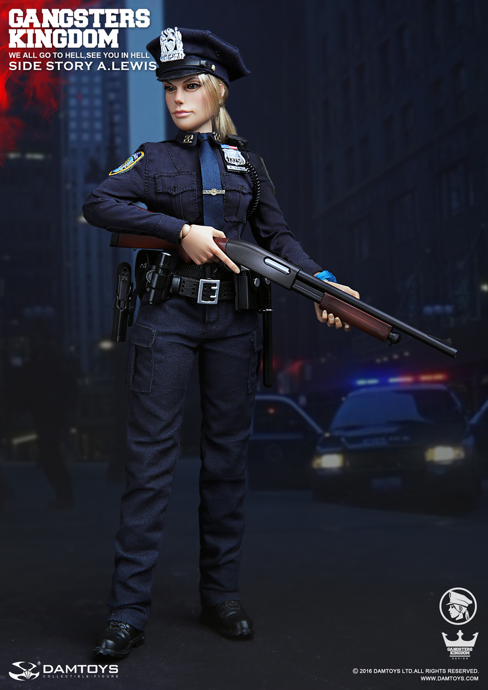 DAMTOYS 1/6 黑帮王国系列 番外篇 安妮•刘易斯 女警官 GKS003