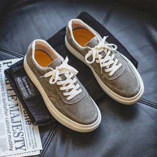 子潮春季 靴板鞋 新款 工装 男 低帮马丁靴男百搭休闲复古厚底时尚 男鞋