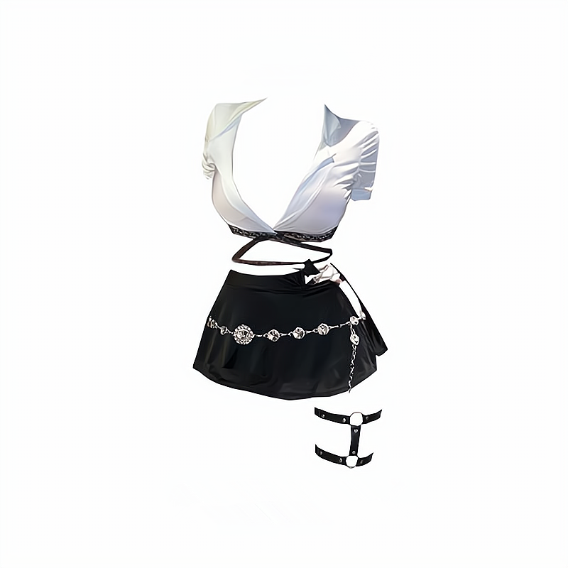 辣妹DJ酒吧演出服气氛派对cos服装纯欲性感主播跳舞套装裙女