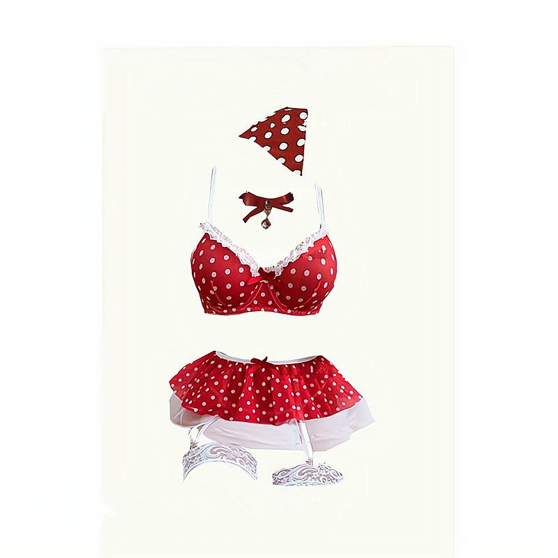 原创辣妹性感网纱红色叠穿内衣制服酒吧gogo显身材演出服套装