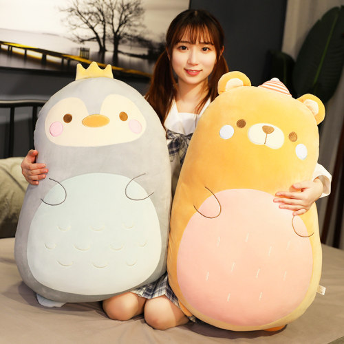 大恐龙抱枕女生可爱企鹅毛绒玩具