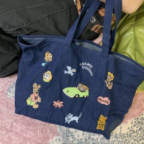 原田治牛仔刺绣托特包