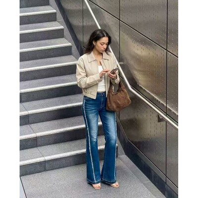 九0130韩国东大门运动牛仔裤区HowLuk-8737650高档正品端庄休闲