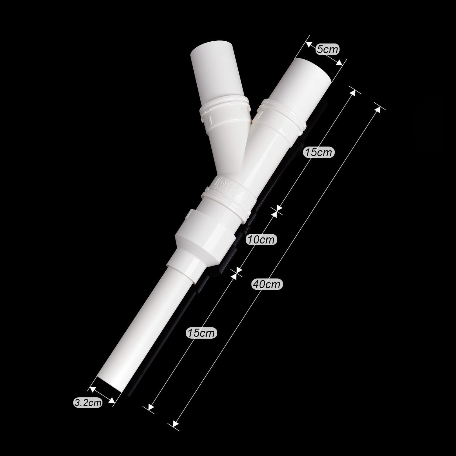 PVC地漏三通 阳台下水塑料三通 排水管三通洗衣机伴侣Y型排水三通