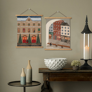 挂毯装饰画ins节日氛围布置高级感挂布客厅卧室挂画