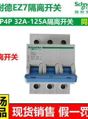 施耐德EZ7负荷隔离开关2P3P4P32A40A63A80A100A125A原装正品同LS8