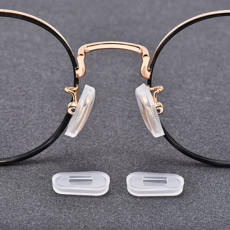 眼镜特殊硅胶鼻托配件卡扣式插入式夹片式椭圆型方形异形卡口眼睛