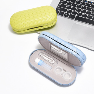 隐形眼镜盒二合一双层眼镜盒两用收纳盒高级感防压便携女美瞳盒子