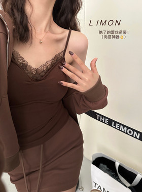 蕾丝小吊带背心女性感内搭