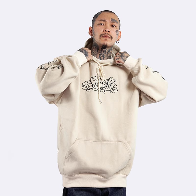 奇卡诺刺绣西海岸男女连帽卫衣