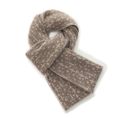 纯提花秋冬百搭针织围巾韩版100