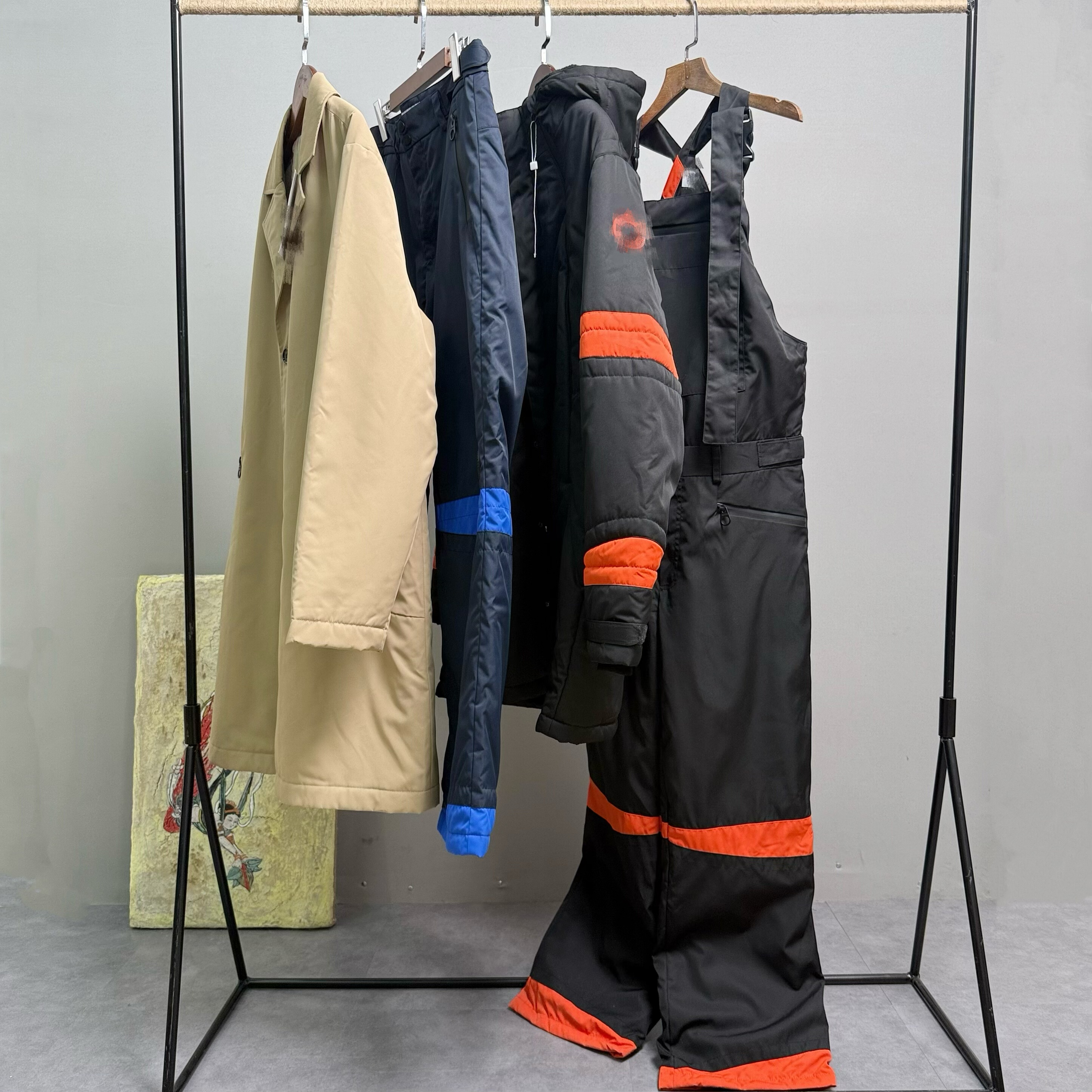 宽松二棉薄棉风衣户外保暖棉衣