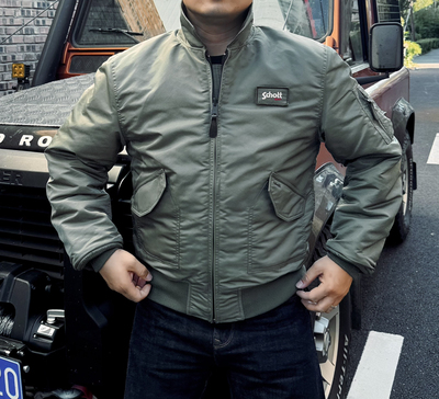 原单肖特schott飞行员夹克45p翻领棒球服骑行服情侣款工装棉服潮