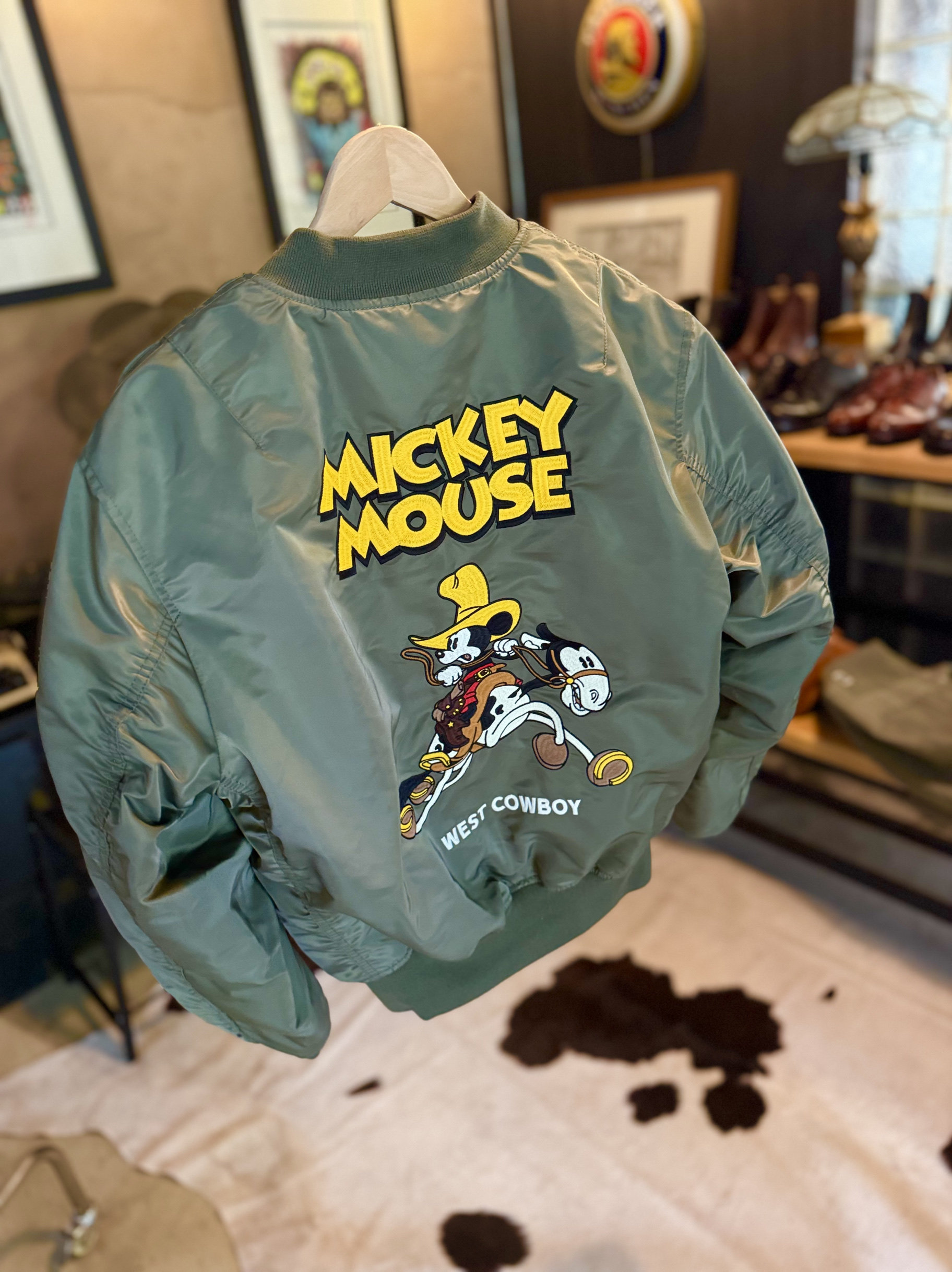 西部米奇ma1飞行服夹克情侣款防风防水防寒棉服刺绣棒球服潮二代