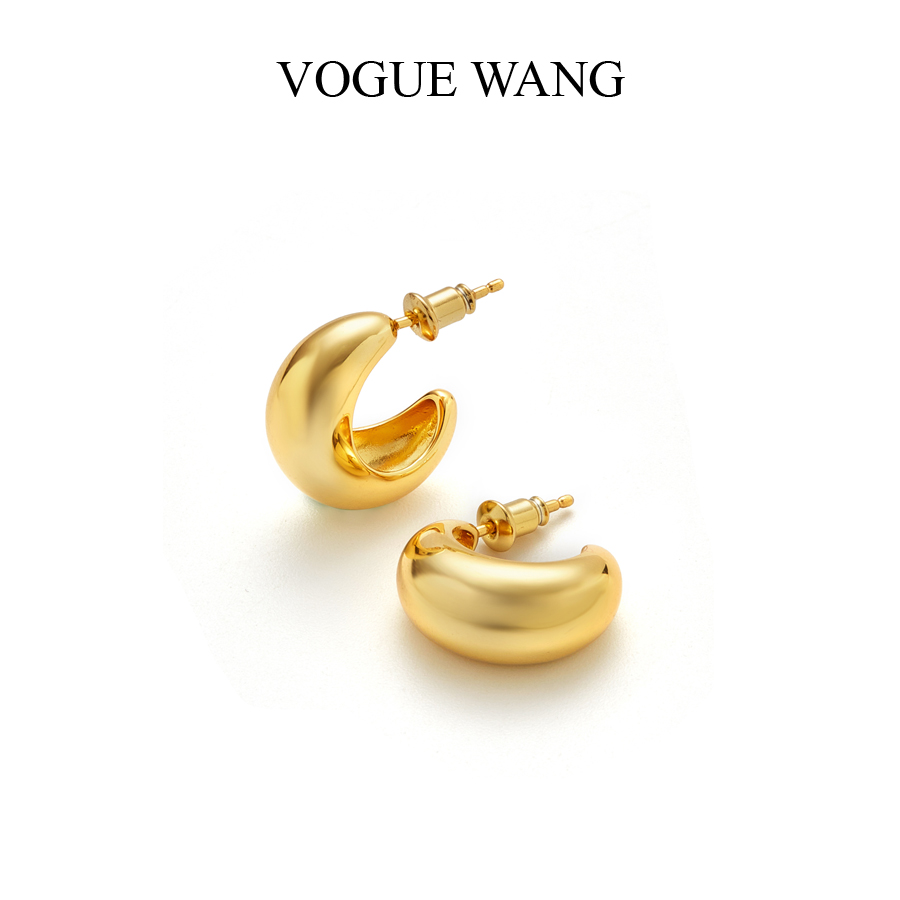 百搭镀金明星同款耳环