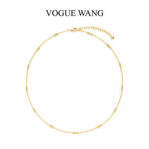 VOGUEWANG纯银珠珠链明星款项链
